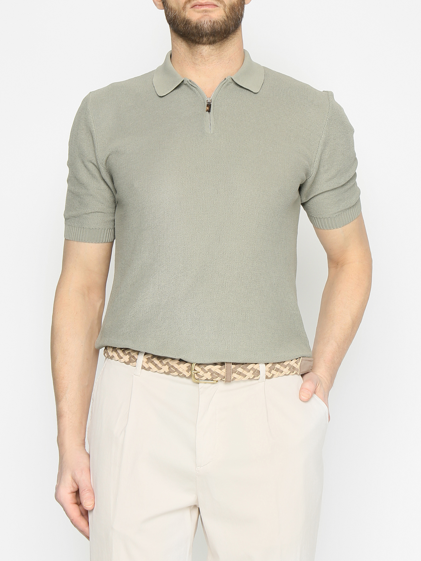 Плетеный ремень из кожи - МодельОбщийВид