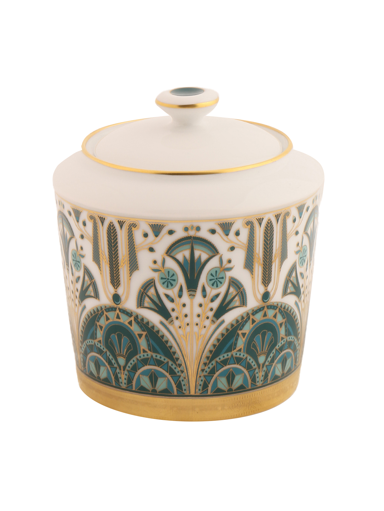 Сахарница из фарфора с узором - Общий вид