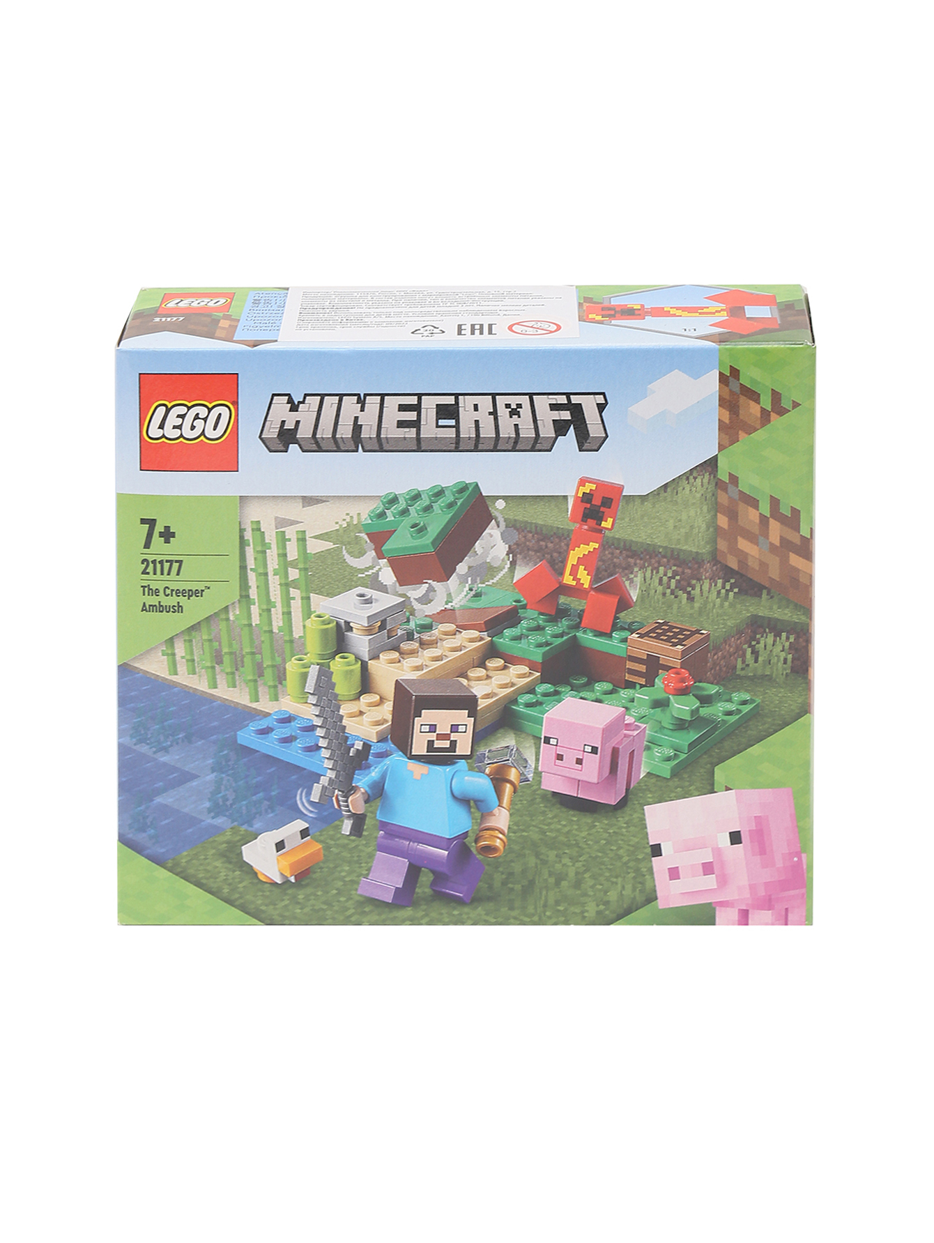 Конструктор LEGO Minecraft Засада Крипера Lego мультиколор (686347) купить  по цене 2 250 руб. в интернет-магазине ГУМ